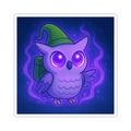 Mystic Owl Backpack Sticker — Cute Purple Owl Kiss-Cut Sticker for Laptops & Notebooks